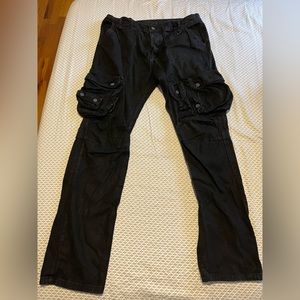 MNML wax denim cargo pants
